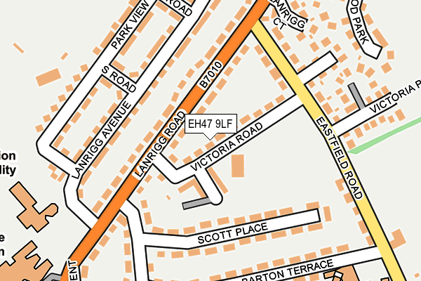 EH47 9LF map - OS OpenMap – Local (Ordnance Survey) EH47 9LF map - OS OpenMap – Local (Ordnance Survey)