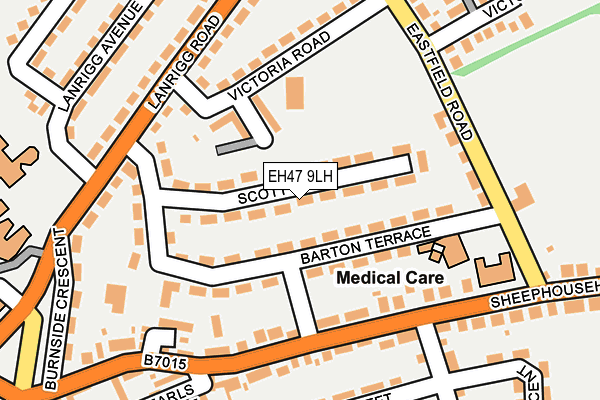 EH47 9LH map - OS OpenMap – Local (Ordnance Survey) EH47 9LH map - OS OpenMap – Local (Ordnance Survey)