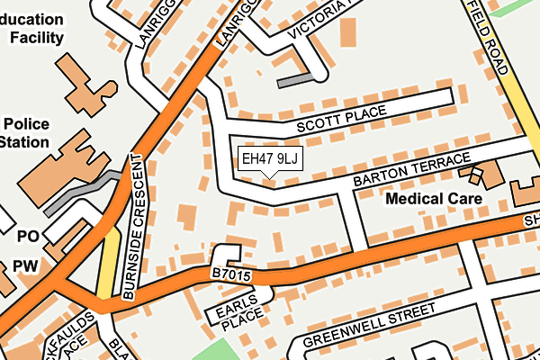 EH47 9LJ map - OS OpenMap – Local (Ordnance Survey) EH47 9LJ map - OS OpenMap – Local (Ordnance Survey)