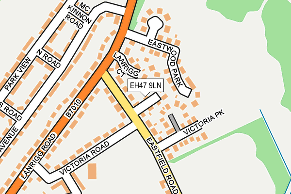 EH47 9LN map - OS OpenMap – Local (Ordnance Survey) EH47 9LN map - OS OpenMap – Local (Ordnance Survey)