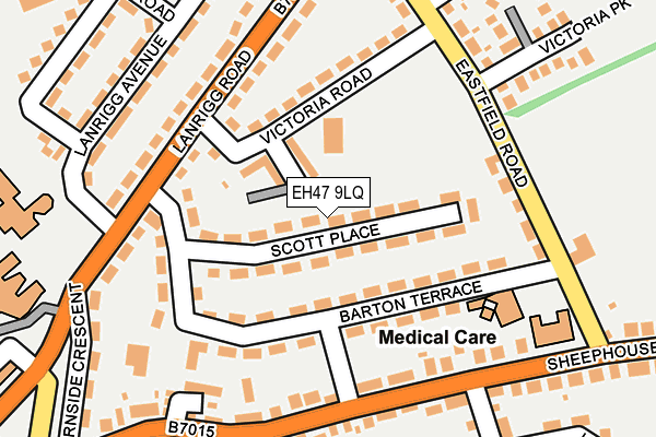EH47 9LQ map - OS OpenMap – Local (Ordnance Survey) EH47 9LQ map - OS OpenMap – Local (Ordnance Survey)