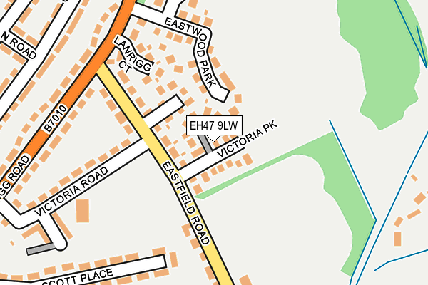EH47 9LW map - OS OpenMap – Local (Ordnance Survey) EH47 9LW map - OS OpenMap – Local (Ordnance Survey)