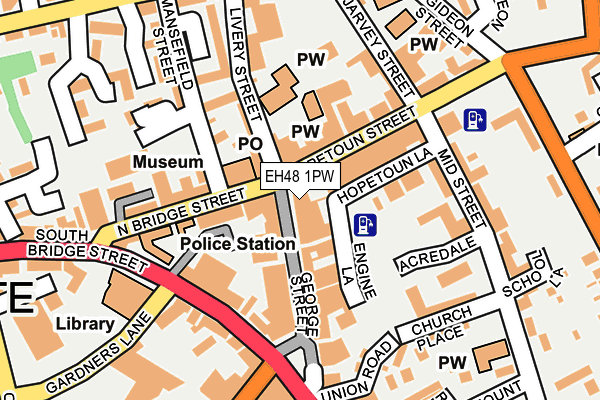EH48 1PW map - OS OpenMap – Local (Ordnance Survey) EH48 1PW map - OS OpenMap – Local (Ordnance Survey)