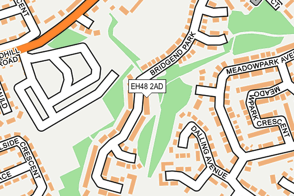 EH48 2AD map - OS OpenMap – Local (Ordnance Survey) EH48 2AD map - OS OpenMap – Local (Ordnance Survey)