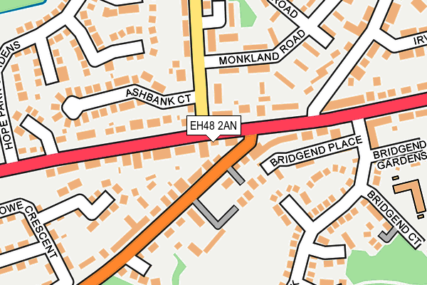 EH48 2AN map - OS OpenMap – Local (Ordnance Survey) EH48 2AN map - OS OpenMap – Local (Ordnance Survey)