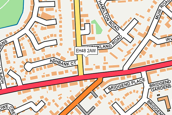 EH48 2AW map - OS OpenMap – Local (Ordnance Survey) EH48 2AW map - OS OpenMap – Local (Ordnance Survey)