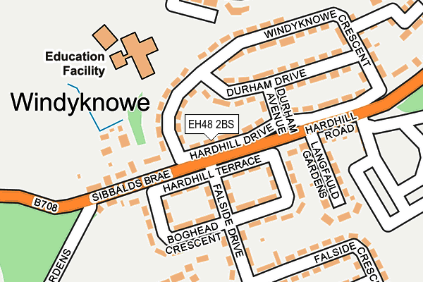 EH48 2BS map - OS OpenMap – Local (Ordnance Survey) EH48 2BS map - OS OpenMap – Local (Ordnance Survey)