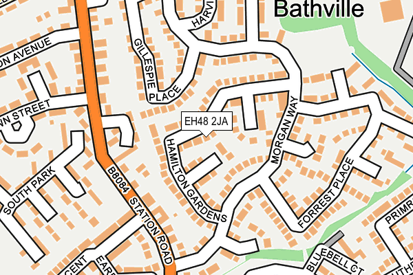 EH48 2JA map - OS OpenMap – Local (Ordnance Survey) EH48 2JA map - OS OpenMap – Local (Ordnance Survey)
