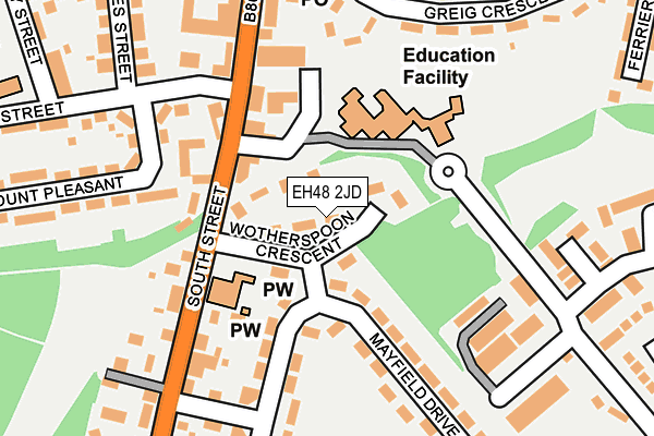 EH48 2JD map - OS OpenMap – Local (Ordnance Survey) EH48 2JD map - OS OpenMap – Local (Ordnance Survey)