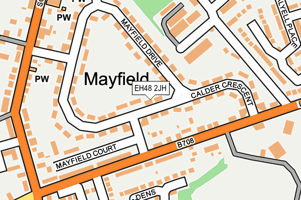 EH48 2JH map - OS OpenMap – Local (Ordnance Survey) EH48 2JH map - OS OpenMap – Local (Ordnance Survey)