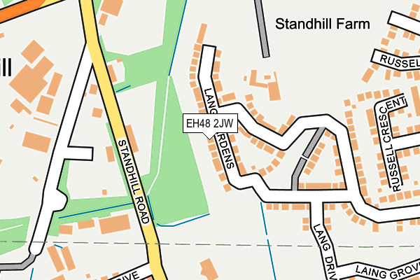 EH48 2JW map - OS OpenMap – Local (Ordnance Survey) EH48 2JW map - OS OpenMap – Local (Ordnance Survey)