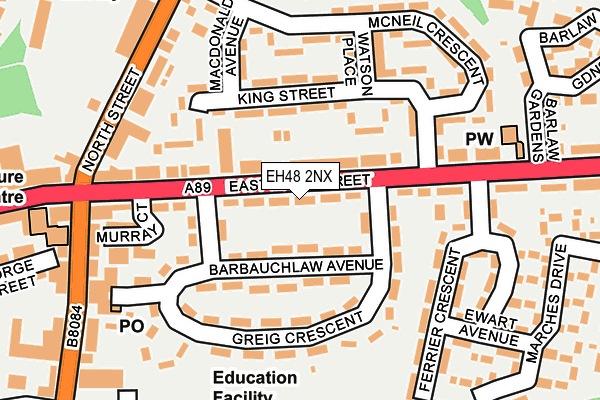EH48 2NX map - OS OpenMap – Local (Ordnance Survey) EH48 2NX map - OS OpenMap – Local (Ordnance Survey)