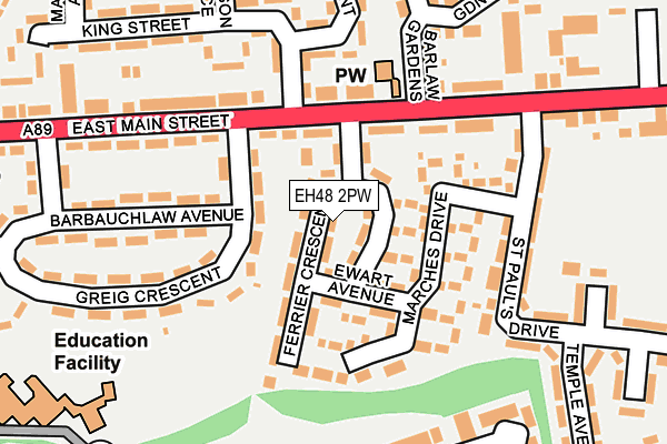 EH48 2PW map - OS OpenMap – Local (Ordnance Survey) EH48 2PW map - OS OpenMap – Local (Ordnance Survey)