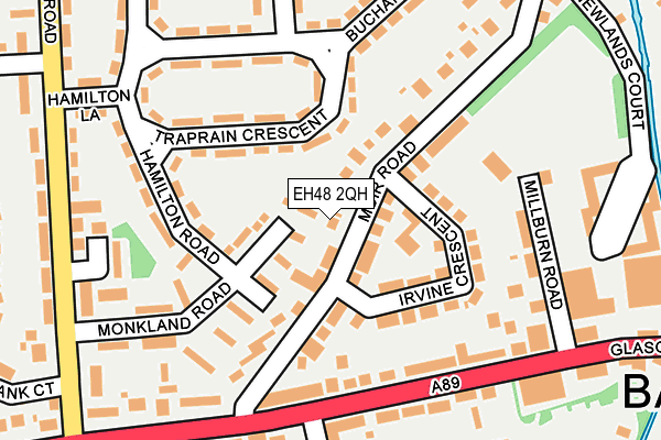 EH48 2QH map - OS OpenMap – Local (Ordnance Survey) EH48 2QH map - OS OpenMap – Local (Ordnance Survey)