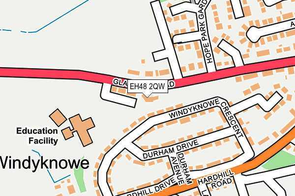 EH48 2QW map - OS OpenMap – Local (Ordnance Survey) EH48 2QW map - OS OpenMap – Local (Ordnance Survey)