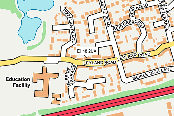 EH48 2UA map - OS OpenMap – Local (Ordnance Survey) EH48 2UA map - OS OpenMap – Local (Ordnance Survey)
