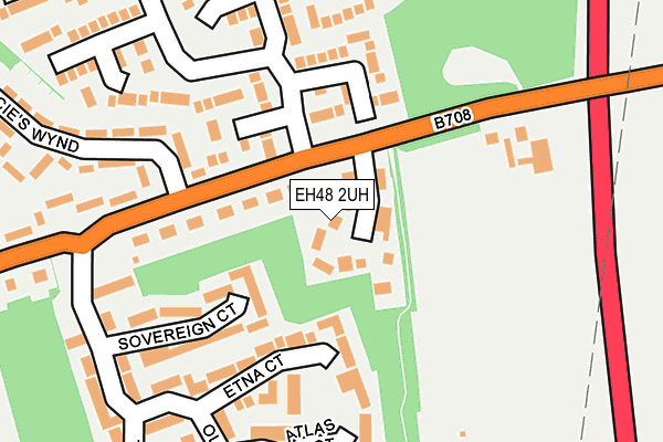 EH48 2UH map - OS OpenMap – Local (Ordnance Survey) EH48 2UH map - OS OpenMap – Local (Ordnance Survey)