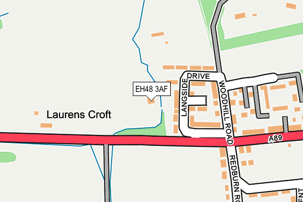 EH48 3AF map - OS OpenMap – Local (Ordnance Survey) EH48 3AF map - OS OpenMap – Local (Ordnance Survey)