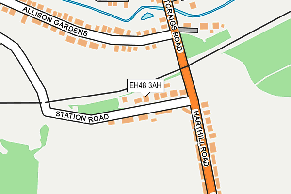 EH48 3AH map - OS OpenMap – Local (Ordnance Survey) EH48 3AH map - OS OpenMap – Local (Ordnance Survey)