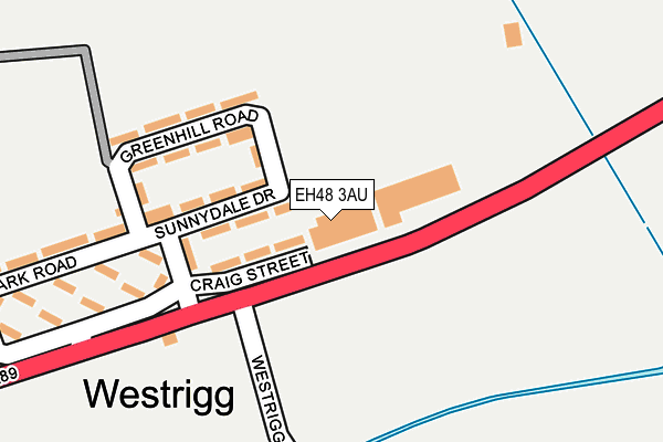 EH48 3AU map - OS OpenMap – Local (Ordnance Survey)