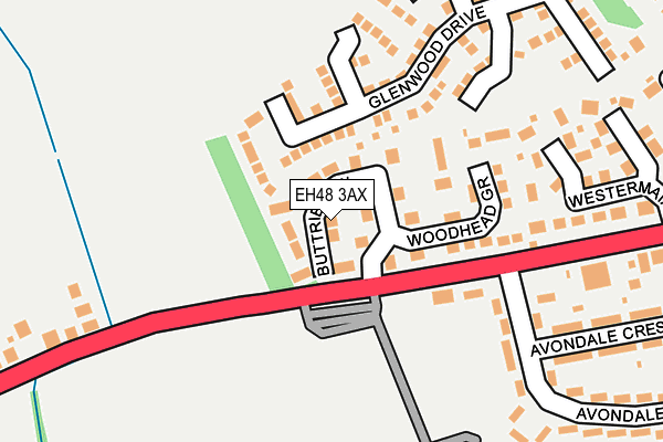 EH48 3AX map - OS OpenMap – Local (Ordnance Survey) EH48 3AX map - OS OpenMap – Local (Ordnance Survey)