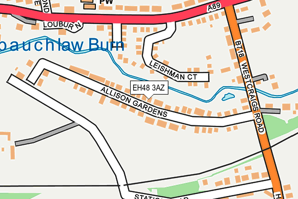 EH48 3AZ map - OS OpenMap – Local (Ordnance Survey) EH48 3AZ map - OS OpenMap – Local (Ordnance Survey)