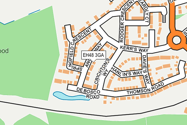 EH48 3GA map - OS OpenMap – Local (Ordnance Survey) EH48 3GA map - OS OpenMap – Local (Ordnance Survey)