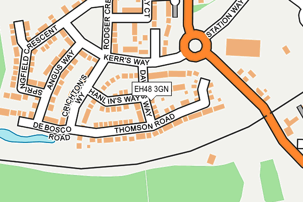 EH48 3GN map - OS OpenMap – Local (Ordnance Survey) EH48 3GN map - OS OpenMap – Local (Ordnance Survey)