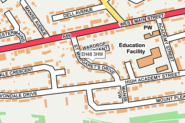 EH48 3HW map - OS OpenMap – Local (Ordnance Survey) EH48 3HW map - OS OpenMap – Local (Ordnance Survey)
