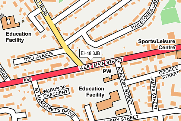 EH48 3JB map - OS OpenMap – Local (Ordnance Survey) EH48 3JB map - OS OpenMap – Local (Ordnance Survey)