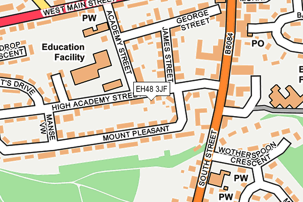 EH48 3JF map - OS OpenMap – Local (Ordnance Survey) EH48 3JF map - OS OpenMap – Local (Ordnance Survey)