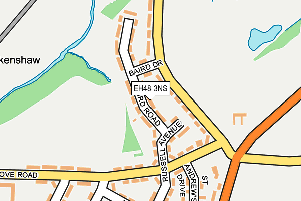 EH48 3NS map - OS OpenMap – Local (Ordnance Survey) EH48 3NS map - OS OpenMap – Local (Ordnance Survey)