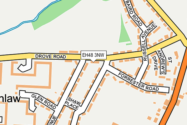 EH48 3NW map - OS OpenMap – Local (Ordnance Survey) EH48 3NW map - OS OpenMap – Local (Ordnance Survey)