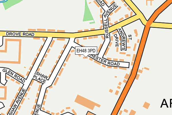 EH48 3PD map - OS OpenMap – Local (Ordnance Survey) EH48 3PD map - OS OpenMap – Local (Ordnance Survey)
