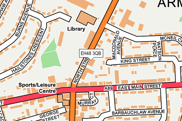 EH48 3QB map - OS OpenMap – Local (Ordnance Survey) EH48 3QB map - OS OpenMap – Local (Ordnance Survey)