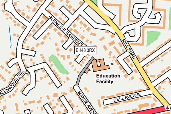 EH48 3RX map - OS OpenMap – Local (Ordnance Survey)