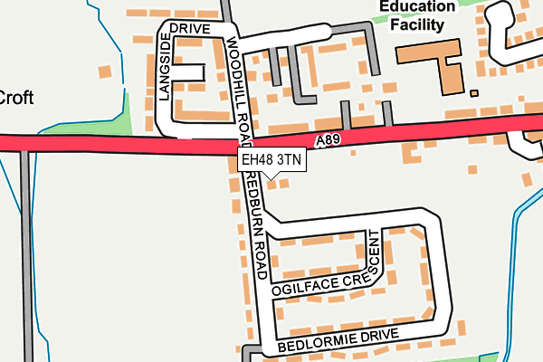 EH48 3TN map - OS OpenMap – Local (Ordnance Survey) EH48 3TN map - OS OpenMap – Local (Ordnance Survey)