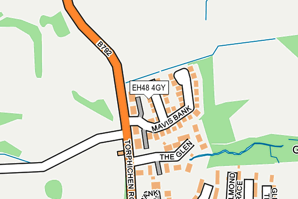 EH48 4GY map - OS OpenMap – Local (Ordnance Survey) EH48 4GY map - OS OpenMap – Local (Ordnance Survey)
