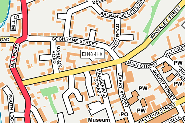 EH48 4HX map - OS OpenMap – Local (Ordnance Survey) EH48 4HX map - OS OpenMap – Local (Ordnance Survey)