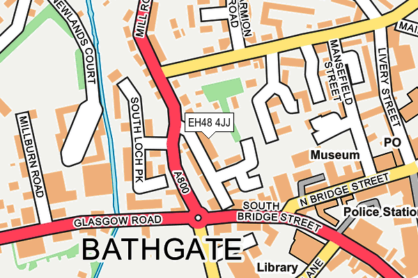 EH48 4JJ map - OS OpenMap – Local (Ordnance Survey)
