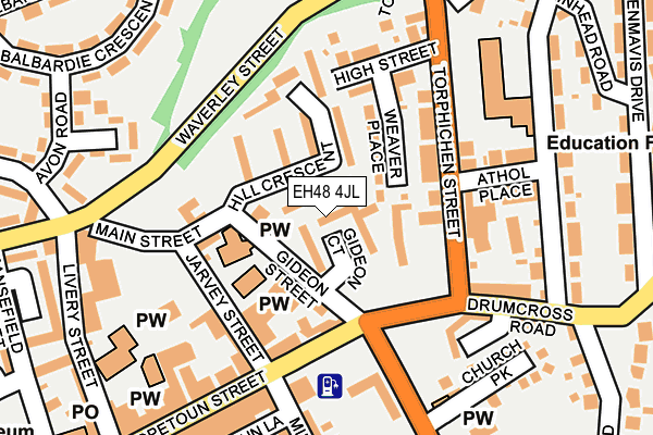 EH48 4JL map - OS OpenMap – Local (Ordnance Survey) EH48 4JL map - OS OpenMap – Local (Ordnance Survey)