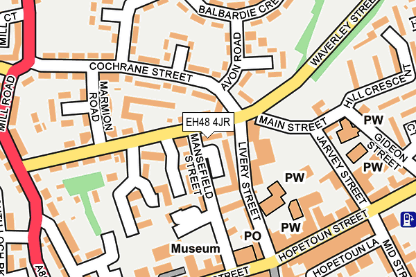EH48 4JR map - OS OpenMap – Local (Ordnance Survey) EH48 4JR map - OS OpenMap – Local (Ordnance Survey)