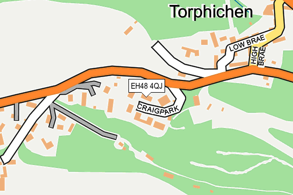 EH48 4QJ map - OS OpenMap – Local (Ordnance Survey) EH48 4QJ map - OS OpenMap – Local (Ordnance Survey)