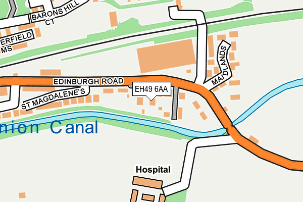 EH49 6AA map - OS OpenMap – Local (Ordnance Survey) EH49 6AA map - OS OpenMap – Local (Ordnance Survey)