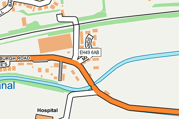 EH49 6AB map - OS OpenMap – Local (Ordnance Survey) EH49 6AB map - OS OpenMap – Local (Ordnance Survey)