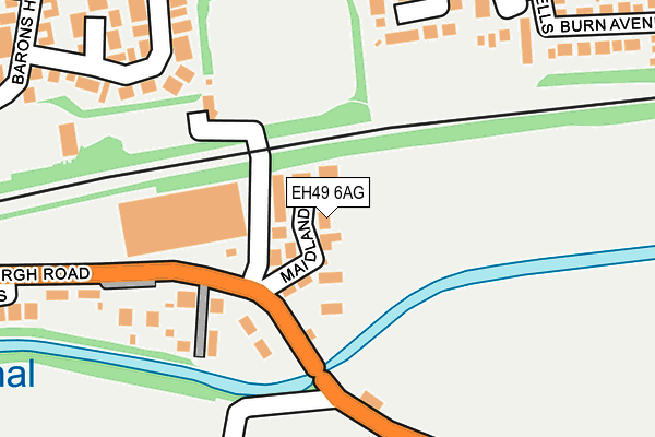 EH49 6AG map - OS OpenMap – Local (Ordnance Survey) EH49 6AG map - OS OpenMap – Local (Ordnance Survey)