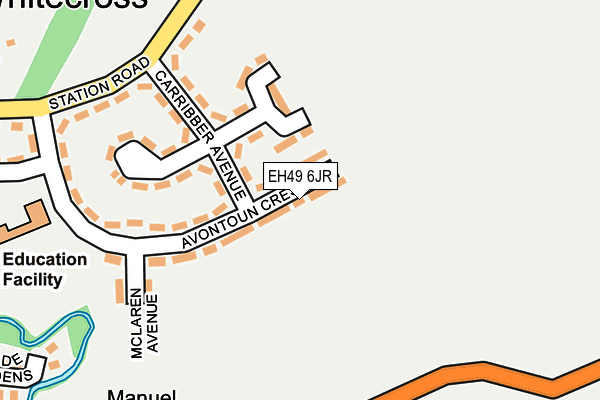 EH49 6JR map - OS OpenMap – Local (Ordnance Survey) EH49 6JR map - OS OpenMap – Local (Ordnance Survey)