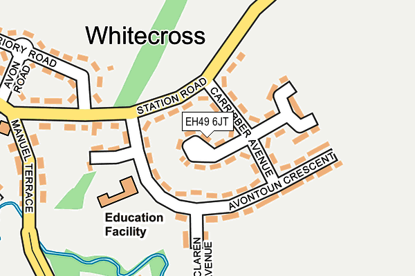 EH49 6JT map - OS OpenMap – Local (Ordnance Survey)