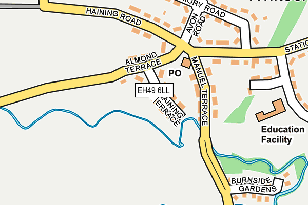 EH49 6LL map - OS OpenMap – Local (Ordnance Survey) EH49 6LL map - OS OpenMap – Local (Ordnance Survey)