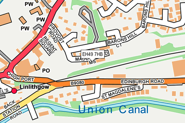 EH49 7HB map - OS OpenMap – Local (Ordnance Survey) EH49 7HB map - OS OpenMap – Local (Ordnance Survey)